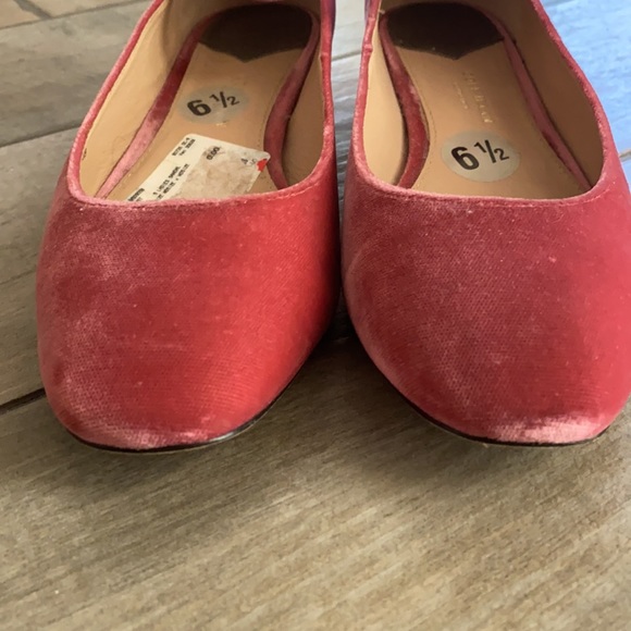 Ballerina Velvet peach/flamingo cole haan shoes - Picture 4 of 7